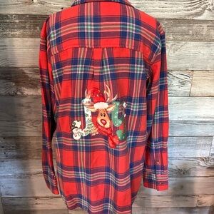 SO Red and Blue Plaid Christmas Shirt